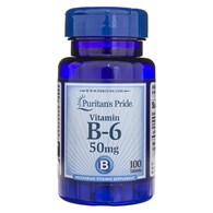 Puritan's Pride Vitamin B-6 (Pyridoxinhydrochlorid) 50 mg - 100 Tabletten