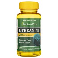 Puritan's Pride L-Theanine 200 mg - 60 kapslí