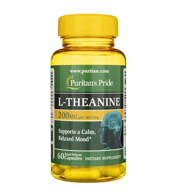 Puritan's Pride L-Theanine 200 mg - 60 kapslí