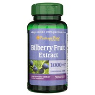 Puritan's Pride Bilberry 4:1 Extract 1000 mg - 90 Softgels
