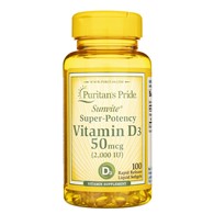Puritan's Pride Vitamin D3 50 mcg (2000 IU) - 100 Weichkapseln