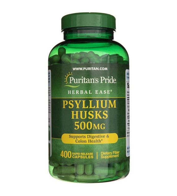 Puritan's Pride Psyllium Husks 500 mg - 400 kapslí