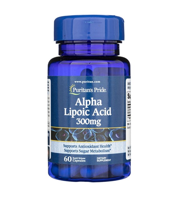 Puritan's Pride Kyselina alfa-lipoová 300 mg - 60 měkkých gelů
