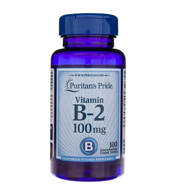 Puritan's Pride Vitamin B-2 (Riboflavin) 100 mg - 100 Tablets