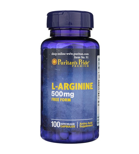 Puritan's Pride L-Arginina 500 mg - 100 kapsułek
