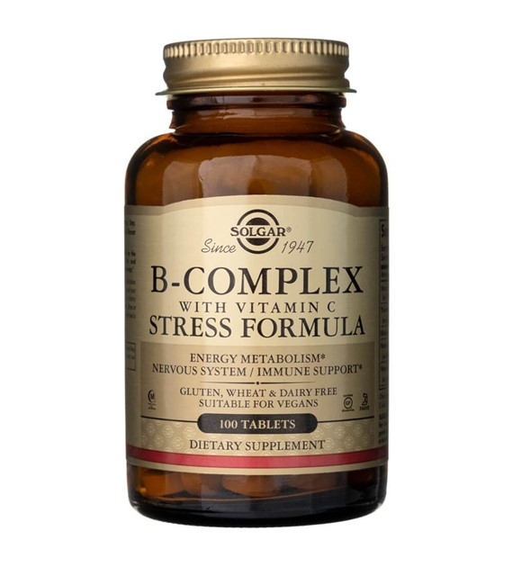 Solgar B-Complex with Vitamin C Stress Formula - 100 Tablets