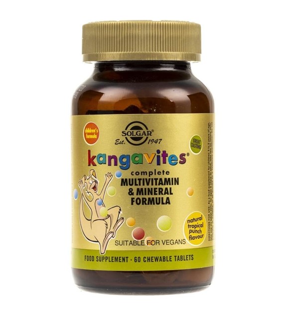 Solgar Kanguwity witaminy dla dzieci (smak tropikalny) - 60 pastylek