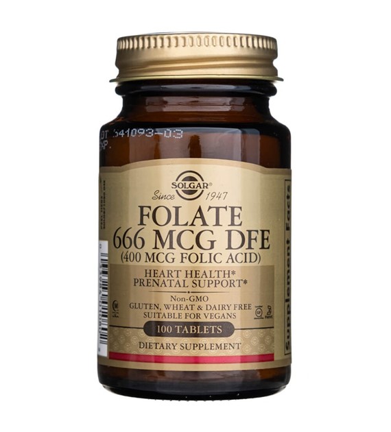 Solgar Foliany 400 mcg (Kwas Foliowy) - 100 tabletek