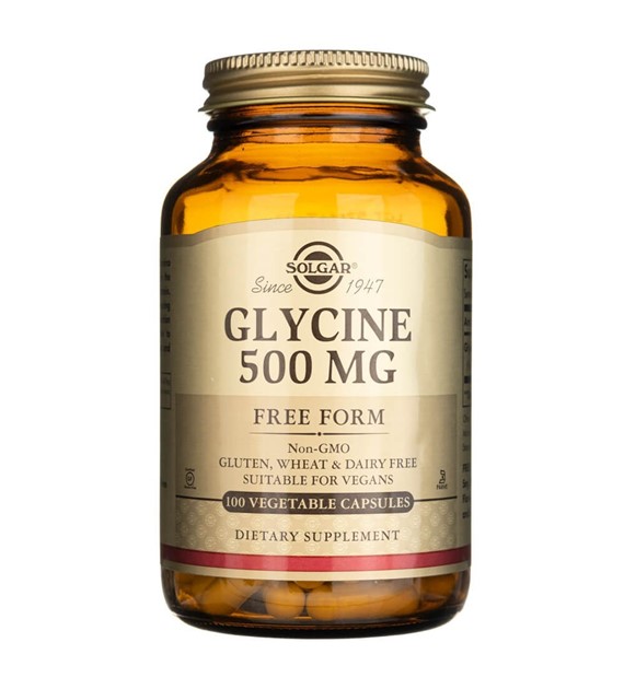 Solgar Glycin 500 mg - 100 pflanzliche Kapseln