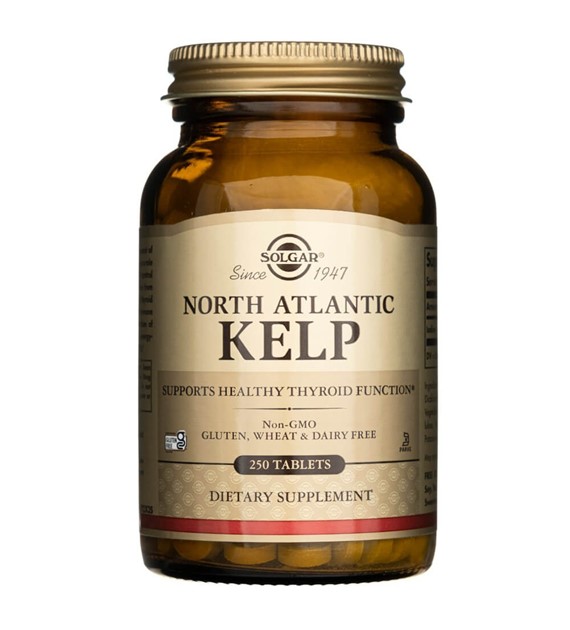 Solgar Północnoatlantycki Kelp (Jod) 200 mcg - 250 tabletek
