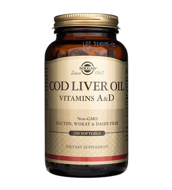 Solgar Cod Liver Oil (Vitamins A&D) - 250 Softgels