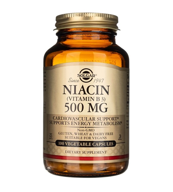 Solgar Niacyna 500 mg - 100 kapsułek