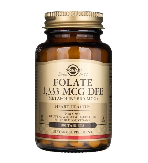 Solgar Folat 1333 mcg DFE (Metafolin® 800 mcg) - 100 Tabletten