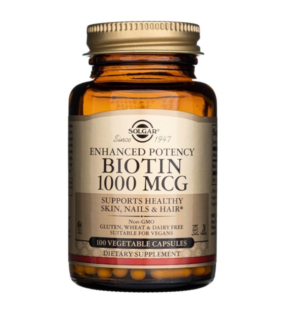 Solgar Biotin 1000 mcg - 100 Veg Capsules