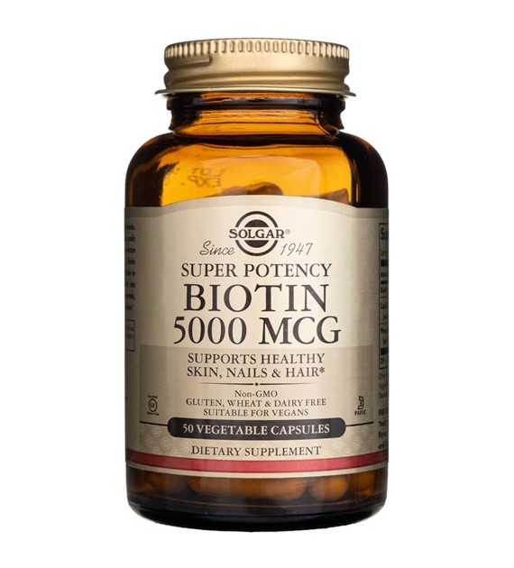 Solgar Biotin 5000 mcg - 50 pflanzliche Kapseln