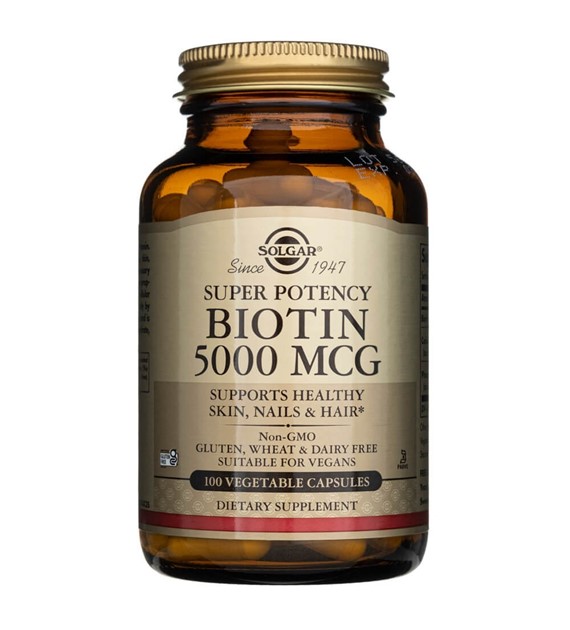 Solgar Biotin 5000 mcg - 60 Veg Capsules