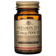 Solgar Vitamin D3 125 mcg (5000 IU) - 60 pflanzliche Kapseln