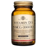 Solgar Vitamin D3 25 mcg (1000 IU) - 100 měkkých gelů
