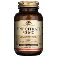Solgar Citrát zinečnatý 30 mg - 100 veg. kapslí