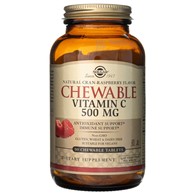 Solgar Kautabletten Vitamin C - Cran-Himbeere 500 mg - 90 Tabletten
