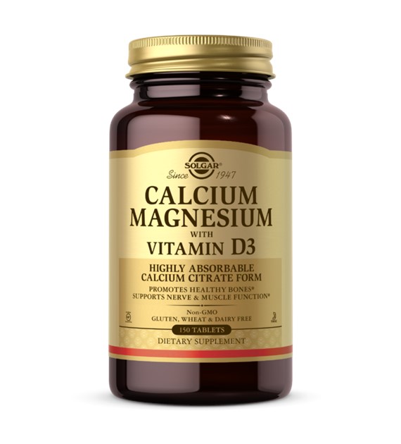 Solgar Calcium Magnesium with Vitamin D3 - 150 Tablets