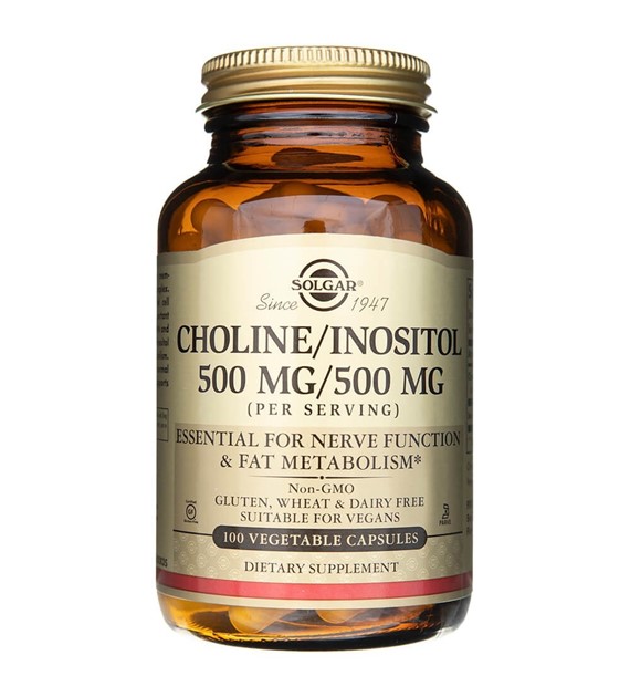 Solgar Cholin / Inositol 500 mg - 100 pflanzliche Kapseln