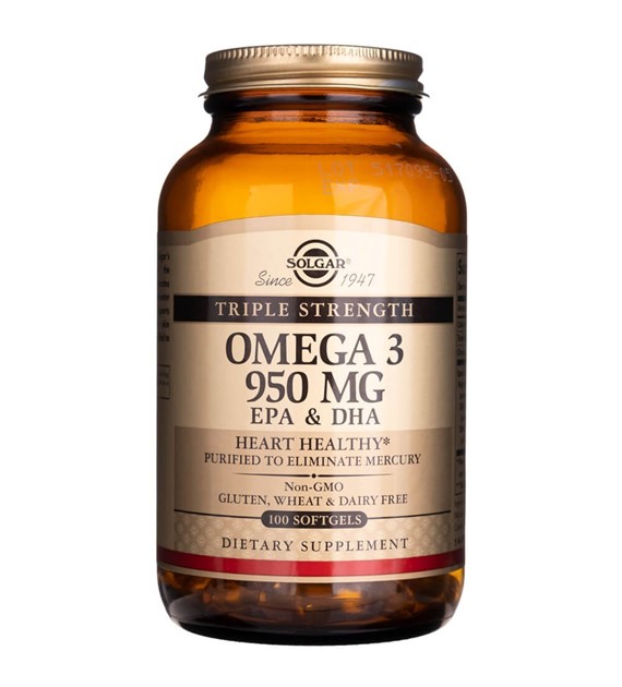 Solgar Omega 3 in dreifacher Stärke 950 mg - 100 Weichkapseln