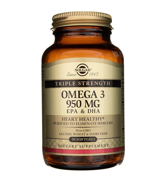 Solgar Omega 3 in dreifacher Stärke 950 mg - 50 Weichkapseln