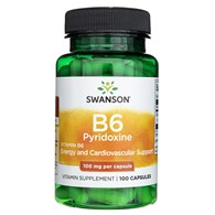 Swanson Witamina B6 100 mg - 100 kapsułek