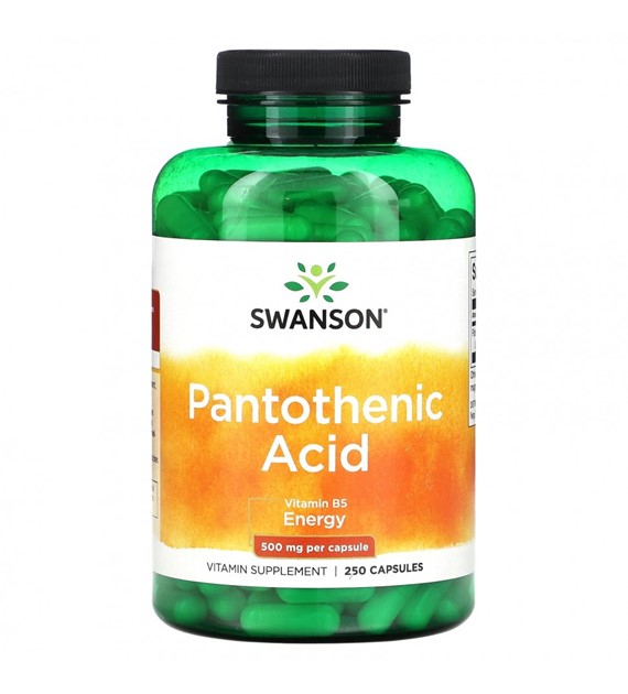 Swanson Pantothenic Acid (kwas pantotenowy) 500 mg - 250 kapsułek