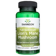 Swanson Plnospektrální houba lví hříva 500 mg - 60 kapslí