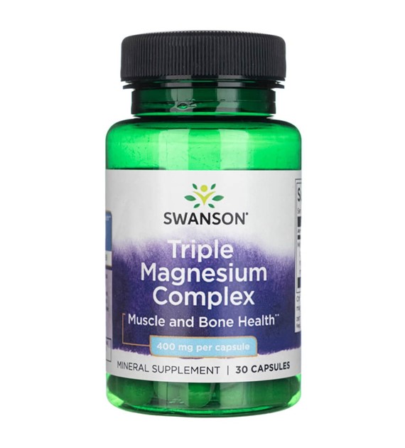 Swanson Triple Magnesium Complex (Magnez) 400 mg - 30 kapsułek