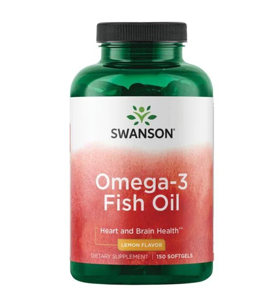 Swanson Omega-3 Smak Cytrynowy - 150 kapsułek