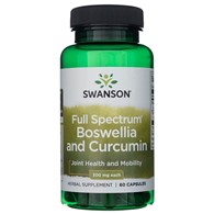 Swanson Vollspektrum Boswellia und Curcumin - 60 Kapseln