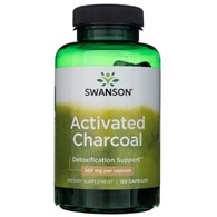 Swanson Activated Charcoal 260 mg - 120 kapsułek węgiel aktywny