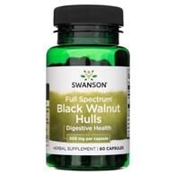Swanson Volles Spektrum Schwarzer Walnussschalen 500 mg - 60 Kapseln