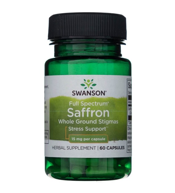 Swanson Vollspektrum-Safran Ganze gemahlene Narben 15 mg - 60 Kapseln