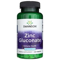 Swanson Glukonát zinečnatý 30 mg - 250 tablet