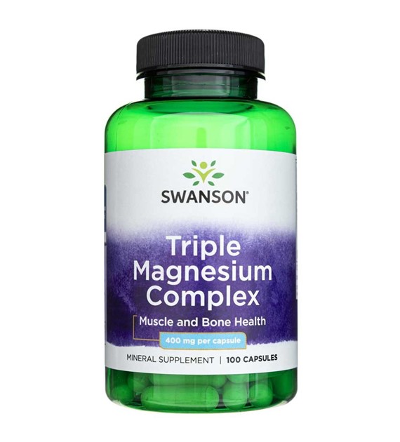 Swanson Triple Magnesium Complex (Magnez) 400 mg - 100 kapsułek