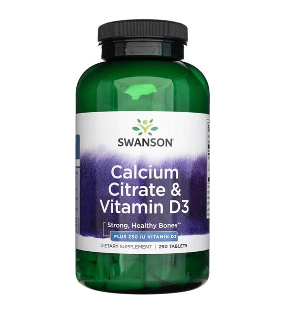 Solgar Calcium Citrate & Vitamin D3 - 250 Tablets