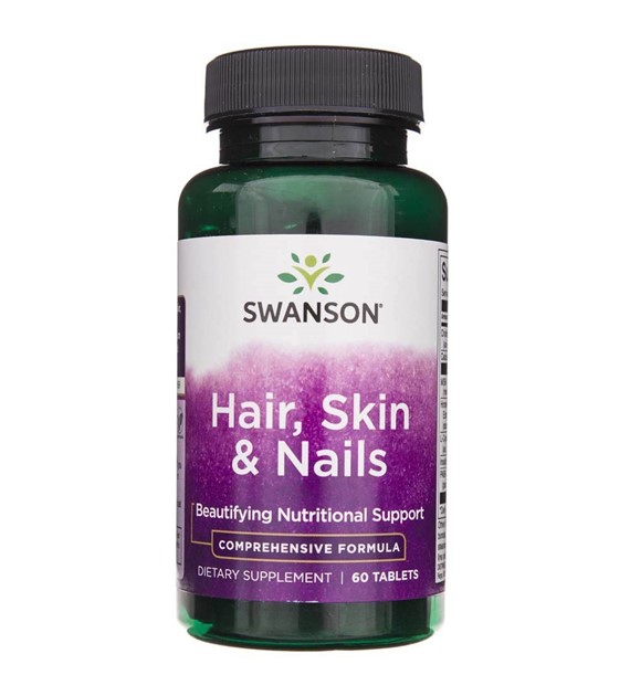 Swanson Hair, Skin, Nails (Włosy, Skóra, Paznokcie) - 60 tabletek