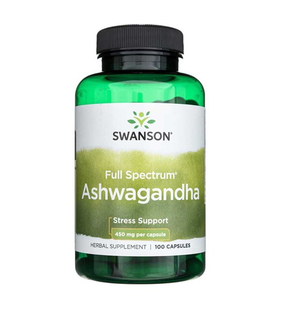 Swanson Ashwagandha (żeń-szeń indyjski) 450 mg - 100 kapsułek