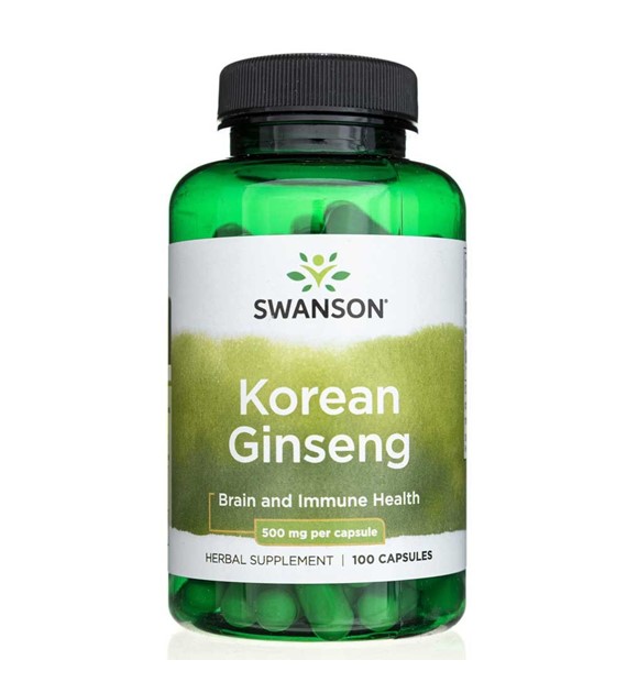 Swanson Koreanischer Ginseng 500 mg - 100 Kapseln