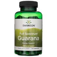 Swanson Guarana s plným spektrem 500 mg - 100 kapslí