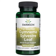 Swanson Full Spectrum Gymnema Sylvestre Leaf 400 mg - 100 kapslí