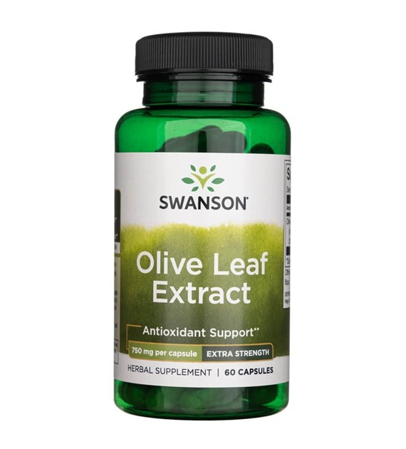 Swanson Extrakt z olivových listů 750 mg - 60 kapslí