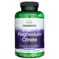Swanson Magnesium Citrate Super Strength - 240 tablet