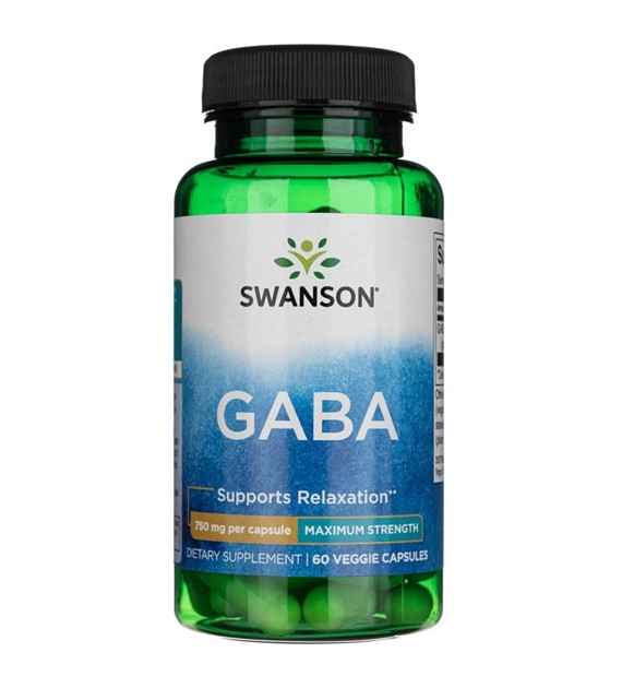 Swanson GABA 750 mg - 60 kapsułek