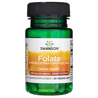 Swanson Folat 5-Methyltetrahydrofolsäure 800 mcg - 30 vegetarische Kapseln
