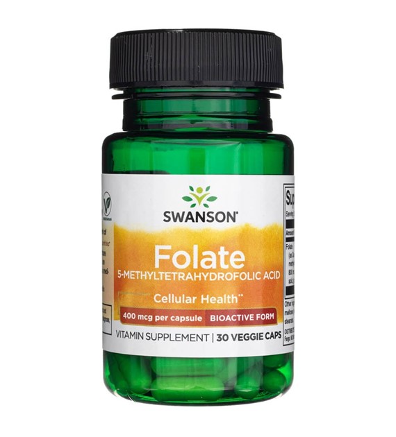 Swanson Folat 5-Methyltetrahydrofolsäure 800 mcg - 30 vegetarische Kapseln